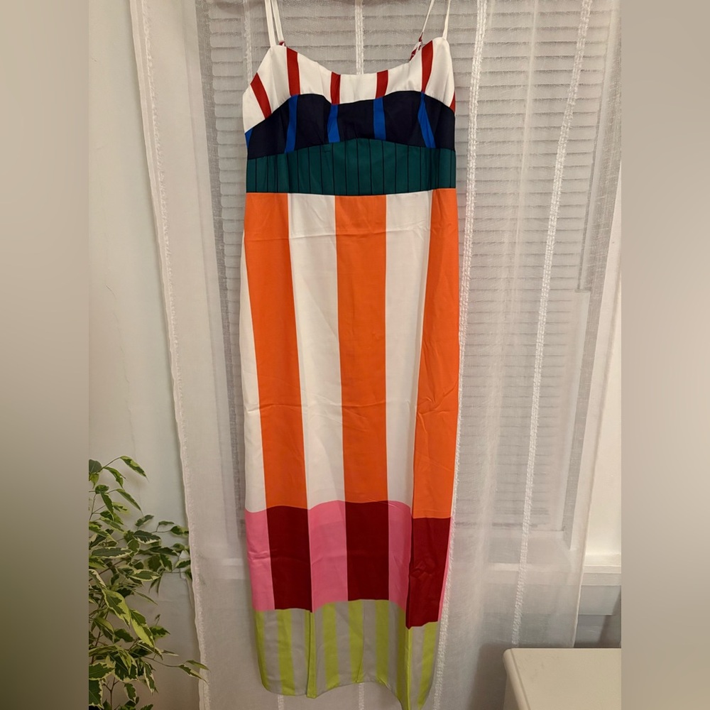 Colorful Strapless Maxi Dress